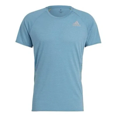 ADIDAS ORIGINALS adidas Adi Runner Tee Training Sports Round Neck Short Sleeve Blue