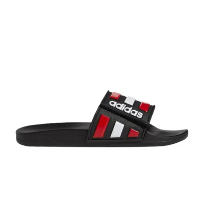 ADIDAS ORIGINALS ADIDAS ADILETTE COMFORT ADJUSTABLE SLIDE 'BLACK VIVID RED WHITE' | MEN'S SIZE 4