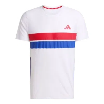 ADIDAS ORIGINALS adidas Adizero Retro Running T-Shirt 'White Blue Red'