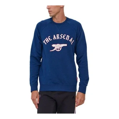ADIDAS ORIGINALS adidas Afc Gra Cr Swt Arsenal Soccer/Football Sports Printing Round Neck Pullover Blue