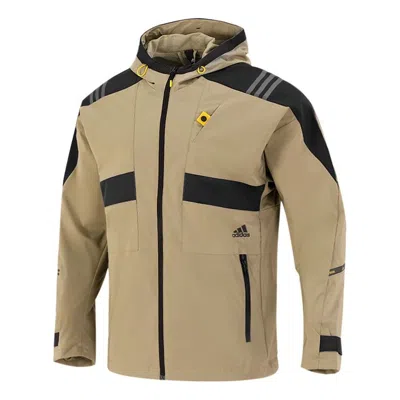 ADIDAS ORIGINALS adidas Athleisure Casual Sports hooded Training Knit Jacket Khaki