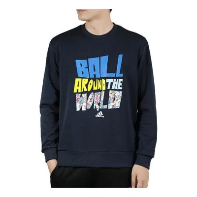 ADIDAS ORIGINALS adidas Basketball Sports Round Neck Pullover Navy Blue