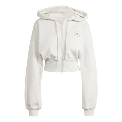 ADIDAS ORIGINALS adidas By Stella Mccartney Cropped Zip Hoodie Asia Sizing 'Chalk Pearl'