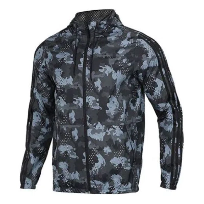 ADIDAS ORIGINALS adidas Camouflage hooded Casual Woven Jacket Black