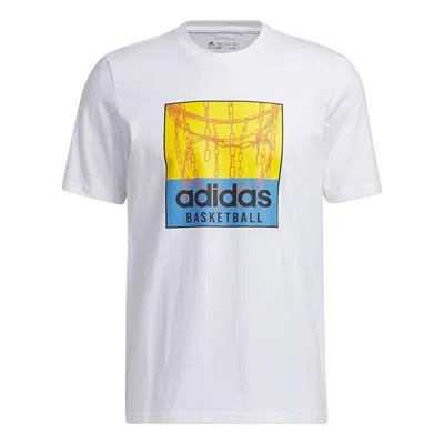 ADIDAS ORIGINALS adidas Chain Net Basketball Graphic Tee 'White'