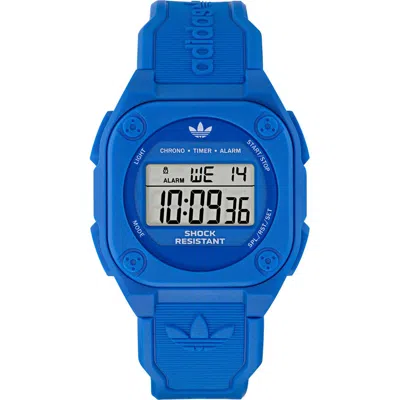 ADIDAS ORIGINALS ADIDAS CITY TECH 4 SILICONE STRAP WATCH, 42MM