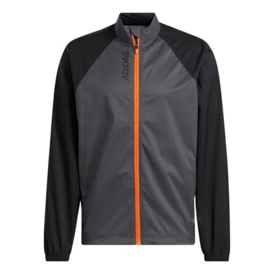 ADIDAS ORIGINALS adidas Colorblock Golf Sports Water Repellent Long Sleeves Jacket Gray Black