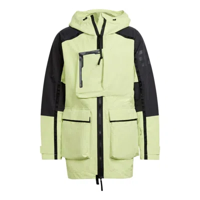 ADIDAS ORIGINALS adidas Contrast Color Stitching Sports Hooded Jacket Green