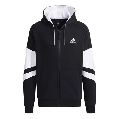 ADIDAS ORIGINALS adidas Contrasting Colors Athleisure Casual Sports Hooded Jacket Black