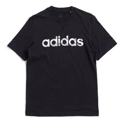 ADIDAS ORIGINALS adidas E Camo Lin Tee Training Sports Round Neck Short Sleeve Black