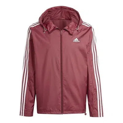 ADIDAS ORIGINALS adidas Essential 3-Stripes Woven Windbreaker Asia Sizing 'Shadow Red'