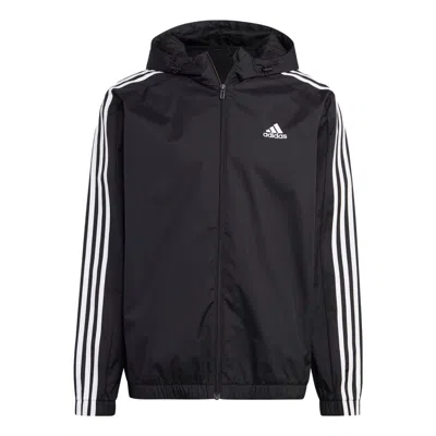ADIDAS ORIGINALS adidas Essentials 3-Stripes Woven Windbreaker 'Black'