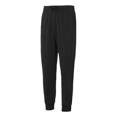 ADIDAS ORIGINALS adidas Essentials Fleece 3-Stripes Tapered Cuff Pants 'Black'