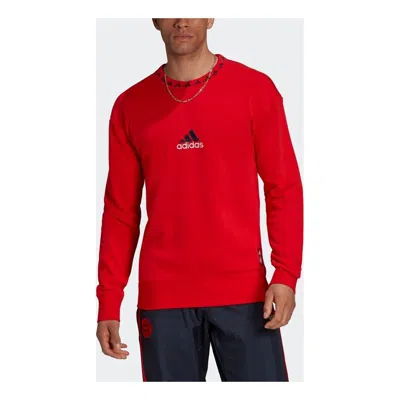 ADIDAS ORIGINALS adidas Fcb Icon Cr Swt Logo Bayern Munich Pattern Soccer/Football Sports Red