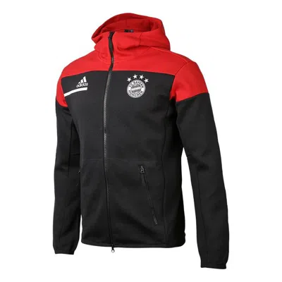 ADIDAS ORIGINALS adidas Fcb zn 20-21 Season Bayern Munich Soccer/Football Sports Hooded Jacket Black Red