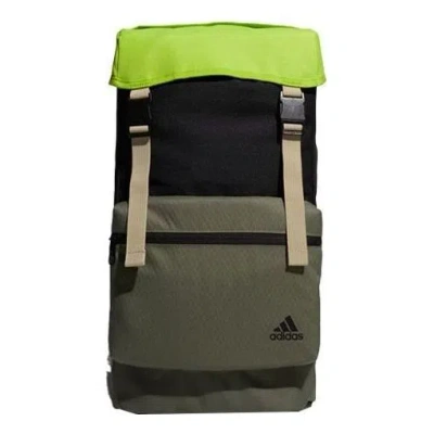 ADIDAS ORIGINALS adidas Flap Two-Layer Backpack 'Black Green'