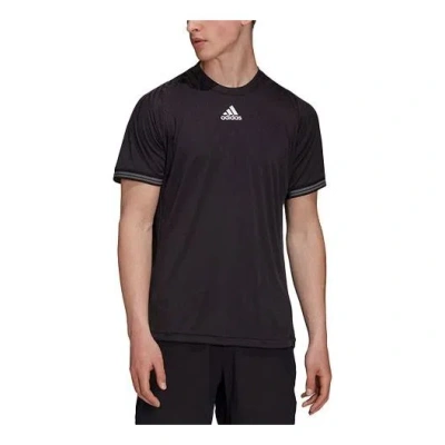 ADIDAS ORIGINALS adidas Flift Tee Pb Tennis Sports Slim Fit Round Neck Short Sleeve Black