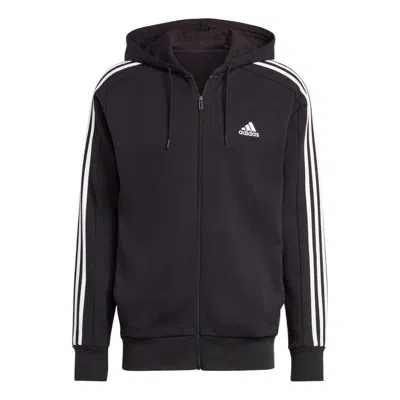 ADIDAS ORIGINALS adidas French Terry 3-Stripes Full-Zip Hoodie 'Black White'