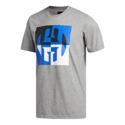 ADIDAS ORIGINALS adidas Harden Big Logo Basketball T-Shirt 'Grey Blue White'