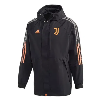 ADIDAS ORIGINALS adidas JUVE TRAVEL JKT Juventus Soccer/Football Sports Hooded Jacket Black