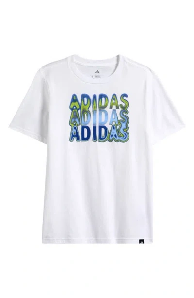 ADIDAS ORIGINALS ADIDAS KIDS' HEAT MAP LINEAGE COTTON GRAPHIC T-SHIRT