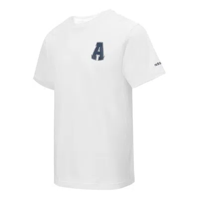 ADIDAS ORIGINALS ADIDAS LETTER PRINTED T-SHIRT ASIA SIZING 'WHITE NAVY'