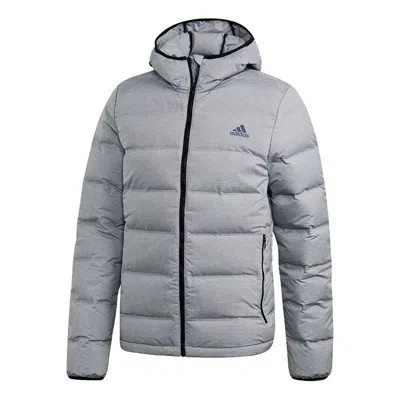 ADIDAS ORIGINALS adidas logo hooded Stay Warm Casual Outdoor Down Jacket Asia Edition Gray