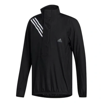 ADIDAS ORIGINALS adidas Logo Print Casual Running Stand Collar Jacket Male Black