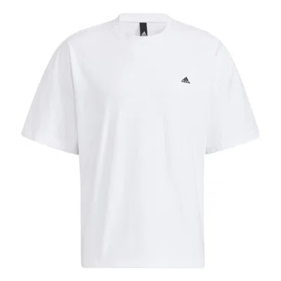 ADIDAS ORIGINALS adidas M city Loose T Side Contrasting Colors Round Neck Pullover Short Sleeve White