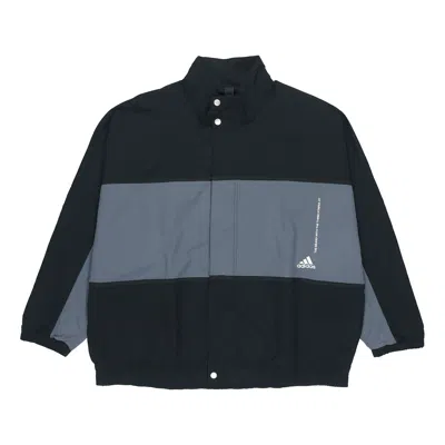 ADIDAS ORIGINALS adidas M Wrd Wov Jkt Sports Loose Contrasting Colors Woven Stand Collar Jacket Black