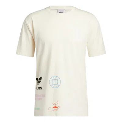 ADIDAS ORIGINALS adidas Made with Nature Multi Logo Tee 'Ivory White'