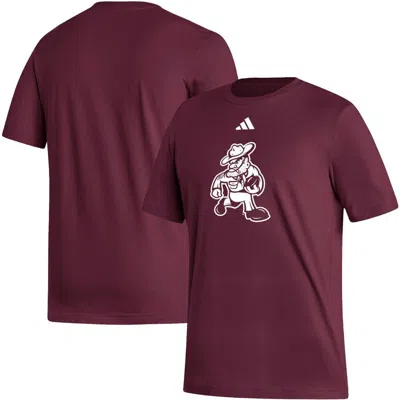 ADIDAS ORIGINALS ADIDAS  MAROON TEXAS A&M AGGIES OL' SARGE FOOTBALL T-SHIRT