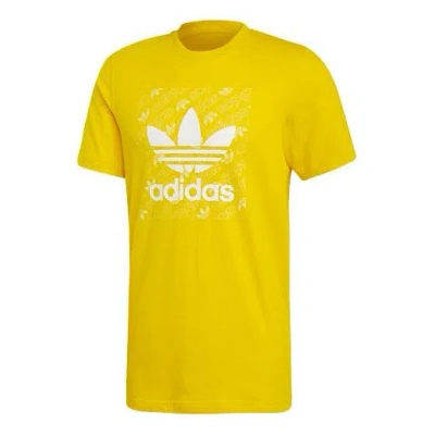 ADIDAS ORIGINALS adidas Monogram Square Tee 'Yellow White'