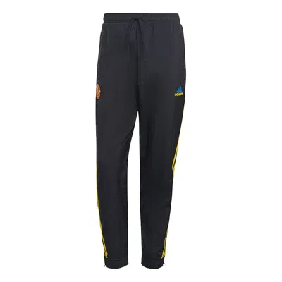 ADIDAS ORIGINALS adidas Mufc Icon Wo Pn Contrasting Colors Soccer/Football Bundle Feet Sports Pants Black