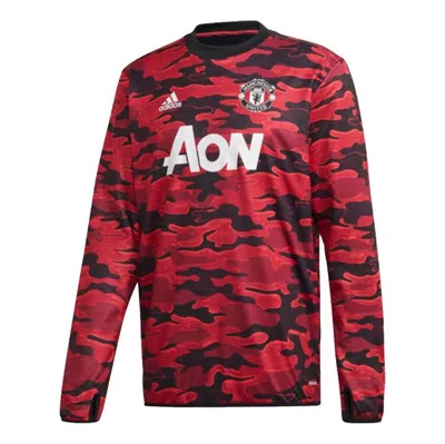 ADIDAS ORIGINALS adidas Mufc Pre Wrmtop 20-21 Season Camouflage Manchester United Soccer/Football Training Casual Spo