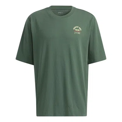 ADIDAS ORIGINALS adidas neo M Bqfd Tee 2 Subject Printing Loose Sports Short Sleeve Green