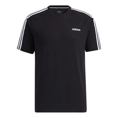 ADIDAS ORIGINALS adidas neo M Ce 3s Tee Contrasting Colors Sports Round Neck Short Sleeve Black