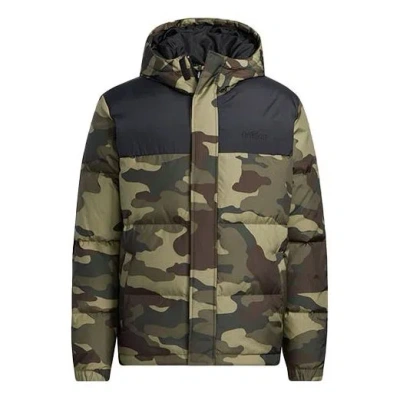 ADIDAS ORIGINALS adidas neo M Dwn Camo Puff Camouflage Colorblock Sports With Down Feather Jacket Camouflage