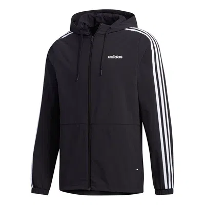 ADIDAS ORIGINALS adidas neo M Essential 3-Stripes Windbreaker - Black