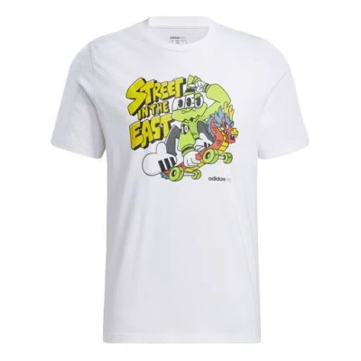 ADIDAS ORIGINALS adidas neo M Freye Tee 1 Cartoon Printing Pattern Sports Short Sleeve White