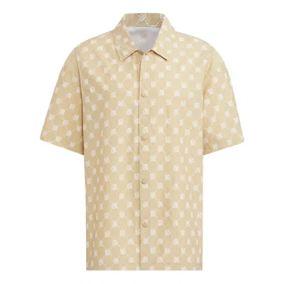 ADIDAS ORIGINALS adidas neo Pattern Full Print Athleisure Casual Sports Short Sleeve Shirt 'Gold'