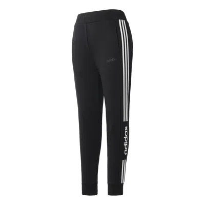 ADIDAS ORIGINALS adidas neo Side logo Printing Slim Fit Casual Sports Long Pants Black