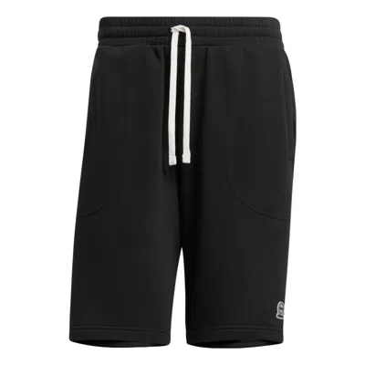 ADIDAS ORIGINALS adidas neo Solid Color Lacing Casual Straight Shorts Unisex Black