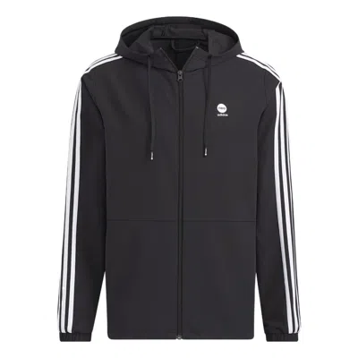 ADIDAS ORIGINALS adidas neo Stripe Hooded Jacket Black