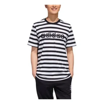 ADIDAS ORIGINALS adidas neo Stripe Short Sleeve Sports Pullover Black