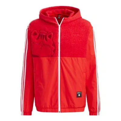 ADIDAS ORIGINALS adidas neo x Crossover Athleisure Casual Sports Hooded Jacket Red