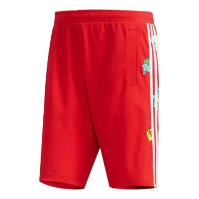 ADIDAS ORIGINALS adidas neo X POKMON Crossover Series Pikachu Printing Shorts Red