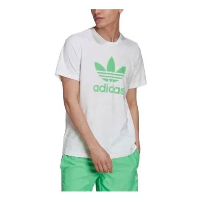 ADIDAS ORIGINALS adidas Original Adicolor Classics Trefoil Tee 'White Semi Screaming Green'