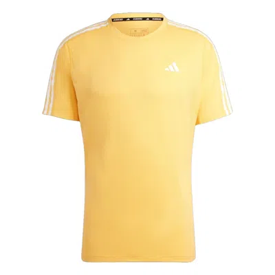 ADIDAS ORIGINALS adidas Own the Run 3-Stripes T-shirt Asia Sizing 'Yellow'