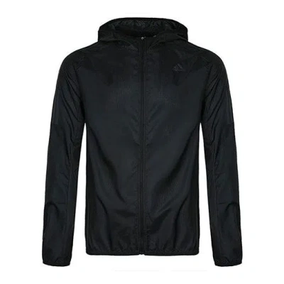 ADIDAS ORIGINALS adidas Own The Run Jkt Running Athleisure Casual Sports hooded Zipper Jacket Black
